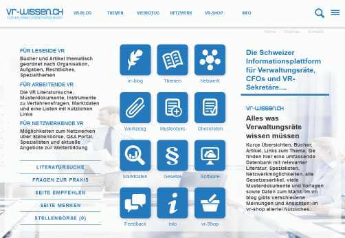 vr-wissen.ch - Die Informationsplattform für Verwaltungsräte in der Schweiz